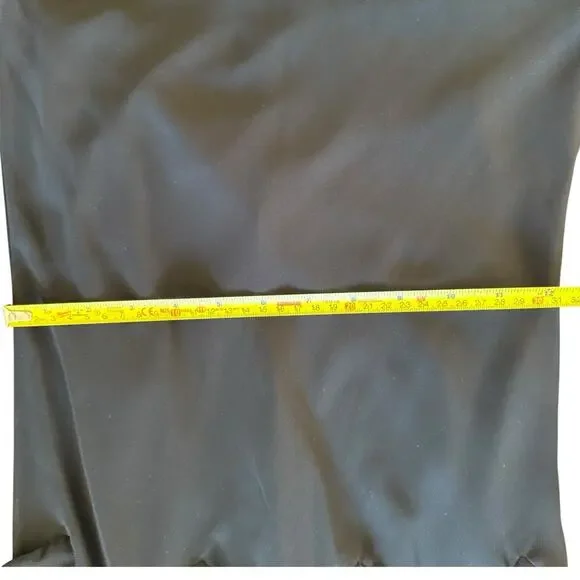 VTG Ruffle Asymmetrical Handkerchief Black Midi Dress Silky Fairy Whimsigoth Y2K - Picture 10 of 14